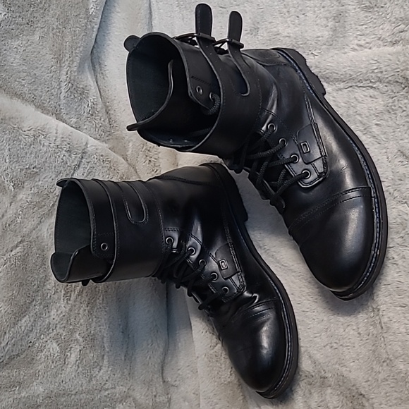 Diesel ME-TAL Leather Boots Mens Size 12 - Picture 8 of 11